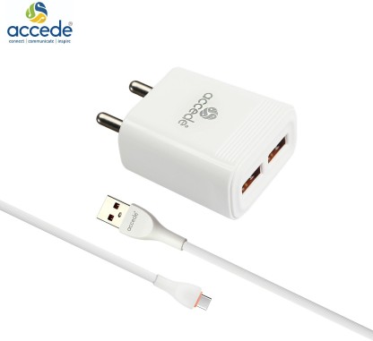 ACCEDE ZAPPER+ DUAL USB IPHONE CHARGER 2.4A